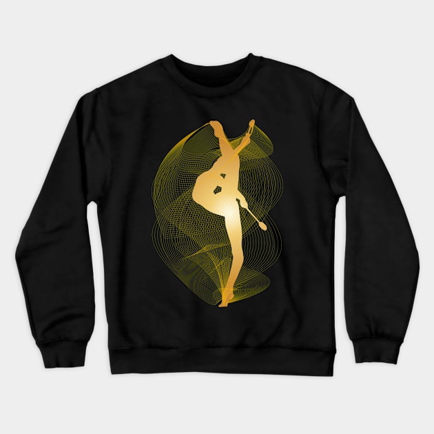 Rhythmic Gymnast with clubs Crewneck Sweatshirt by Elenia Design